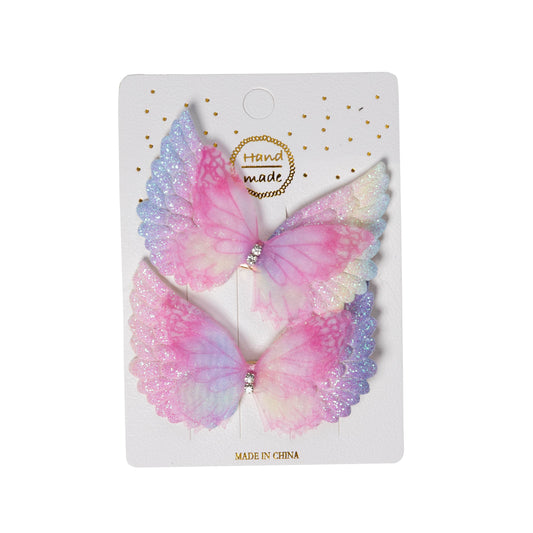 Angel Wings Clip - Hot Pink