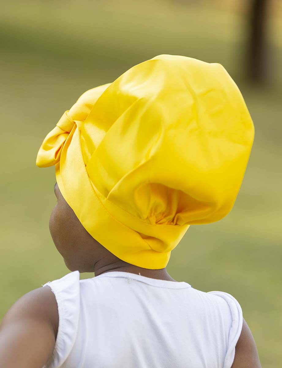 Kiddies Korner - Silk Bonnet - Yellow