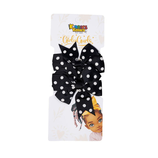 Onkarabile Black Polka Dots Bow