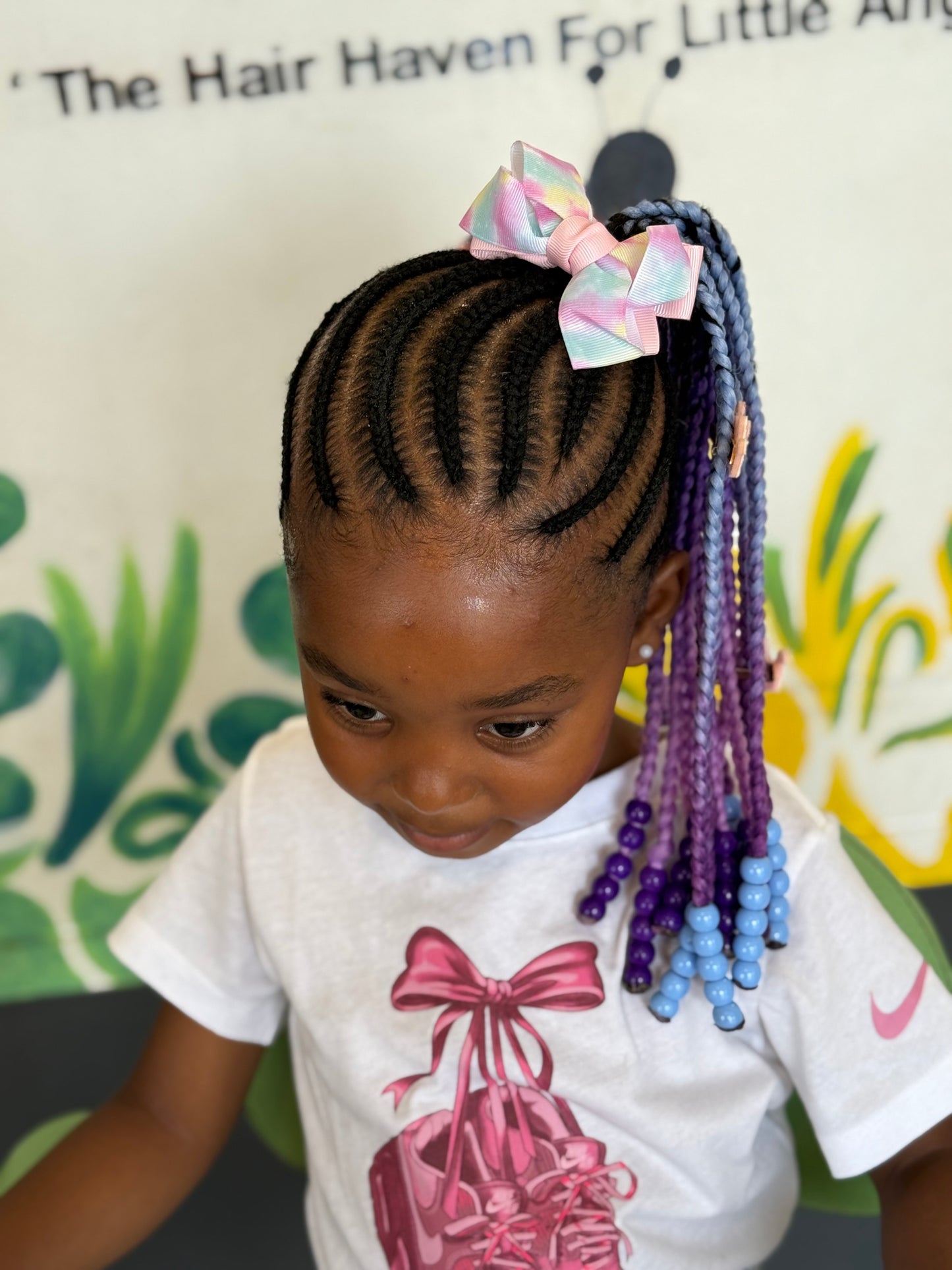 Blue to Purple Ombre Hairpiece
