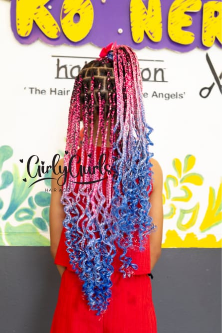 Dark pink, Light Pink & Navy Ombre. Hairpiece