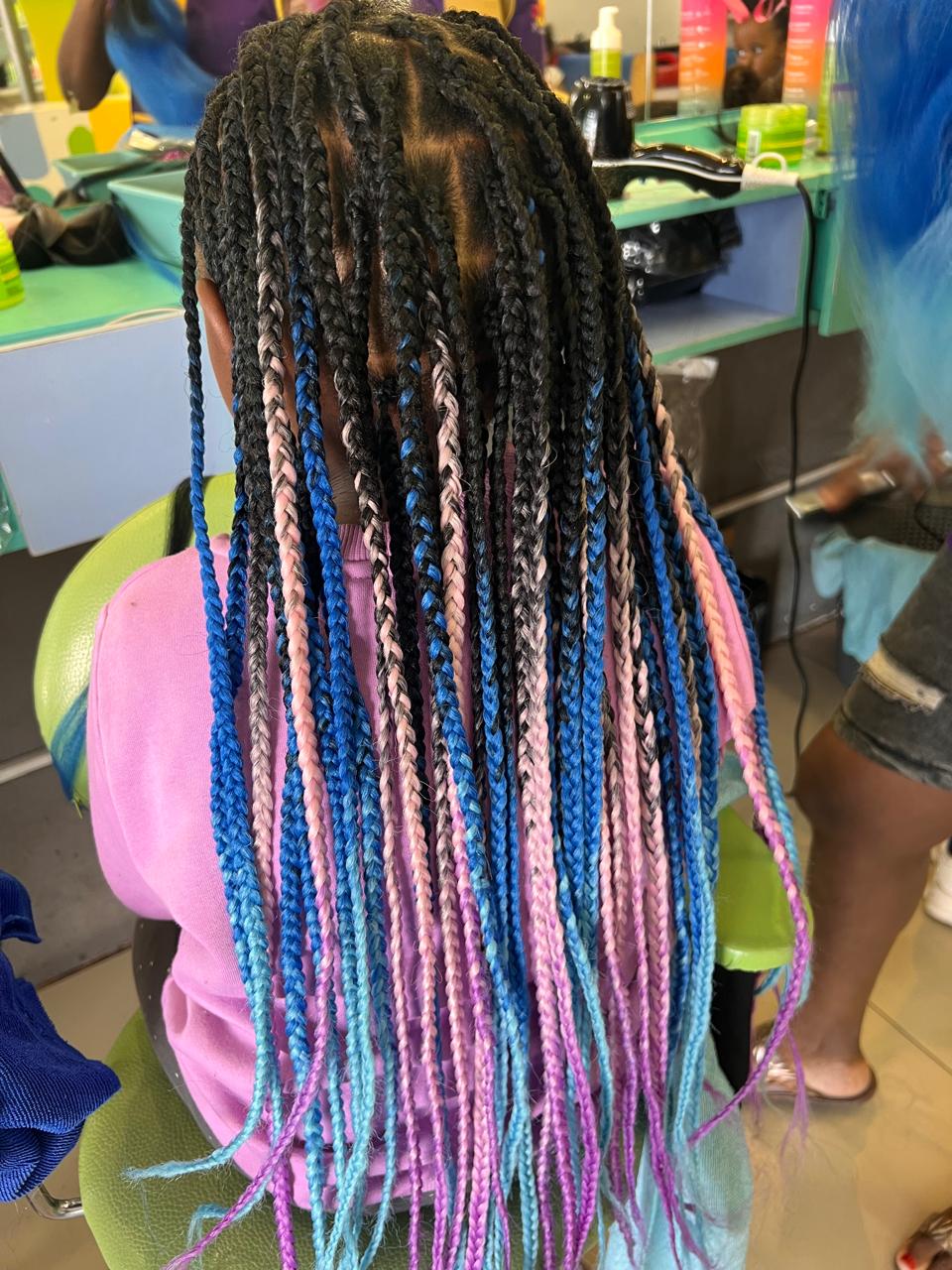 Light Blue to Dark Blue Ombre Hair Piece