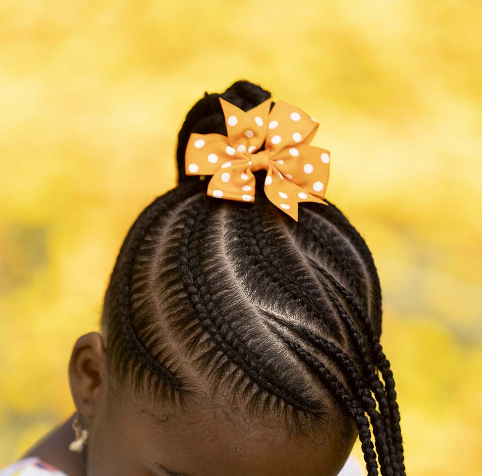 Bokang Orange Polka Dot Bow