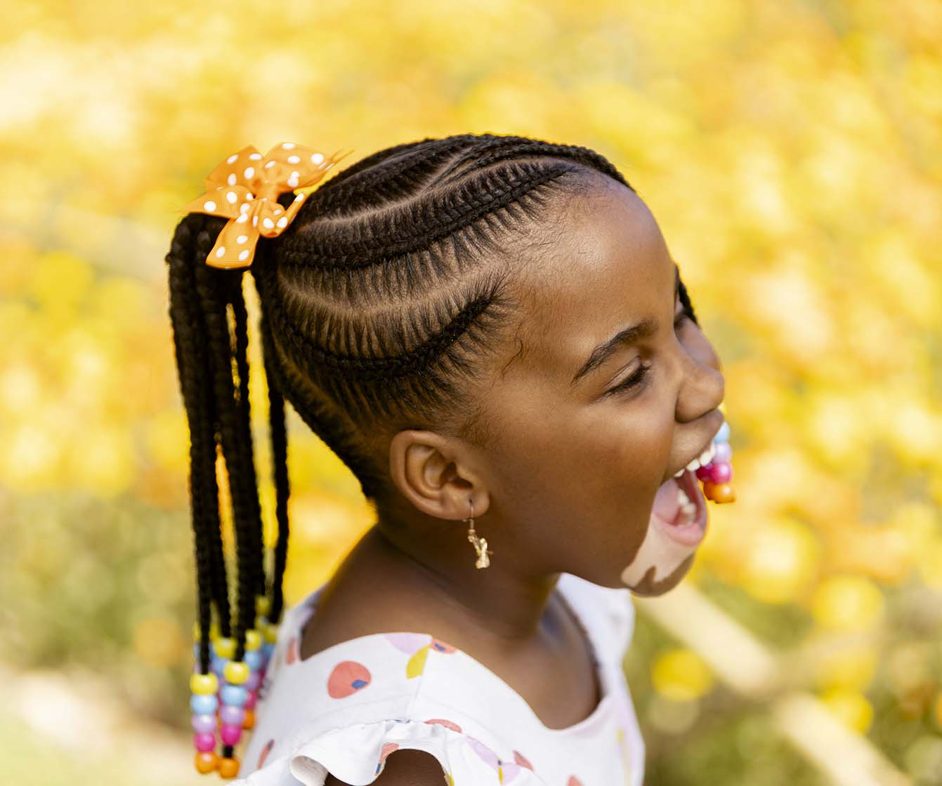 Bokang Orange Polka Dot Bow