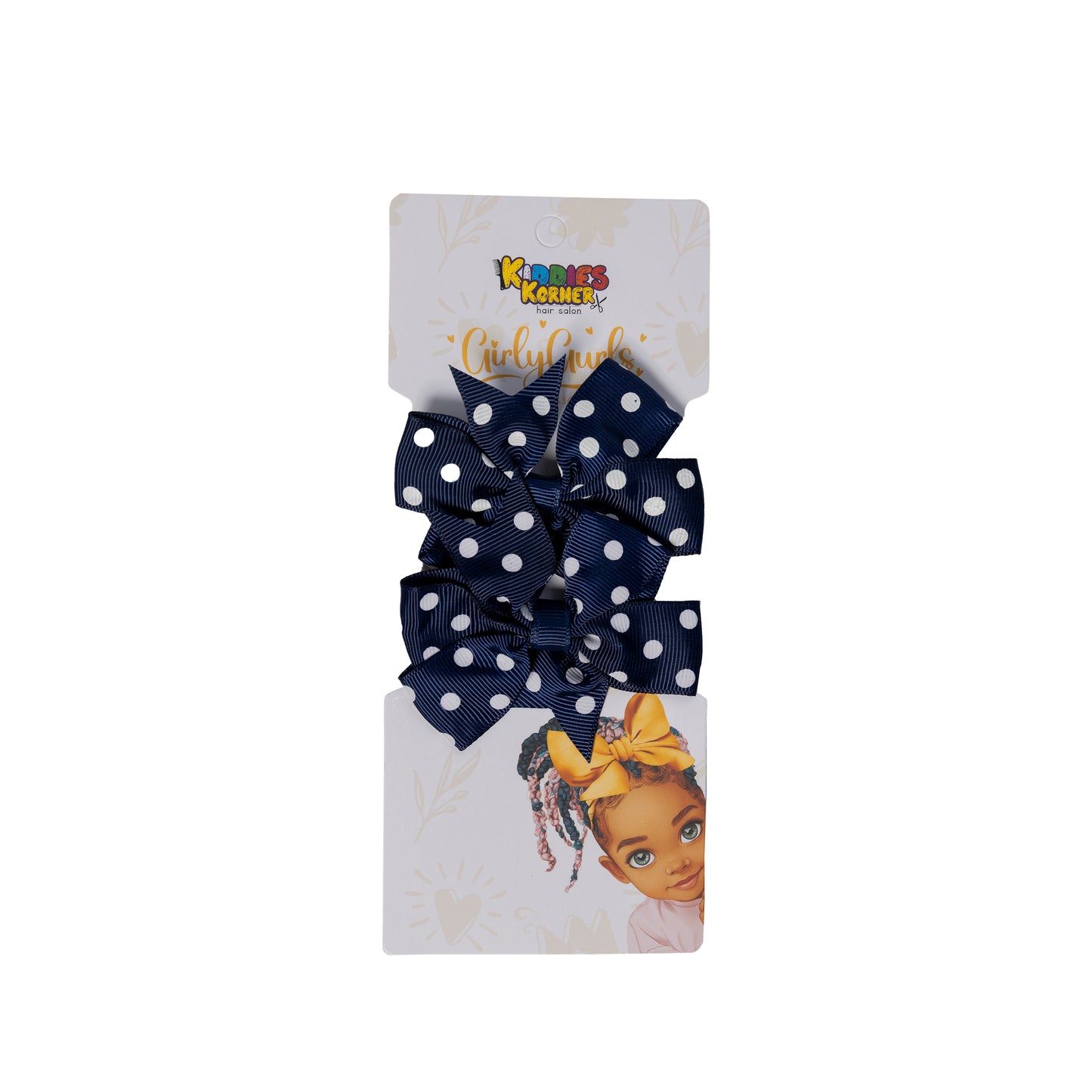 Khumo Navy Polka Dot Bow