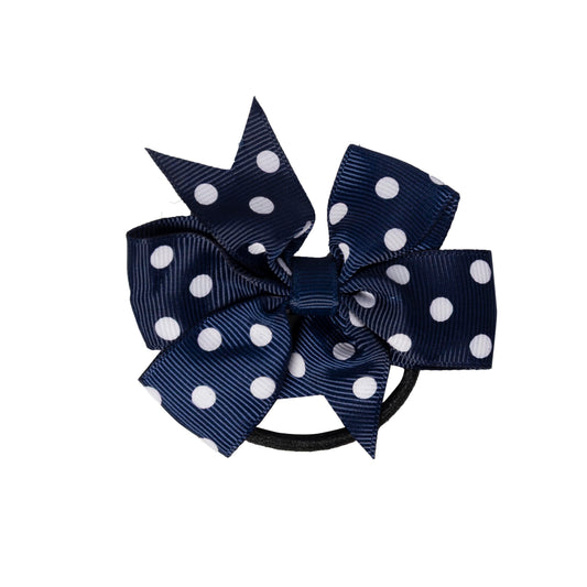 Khumo Navy Polka Dot Bow