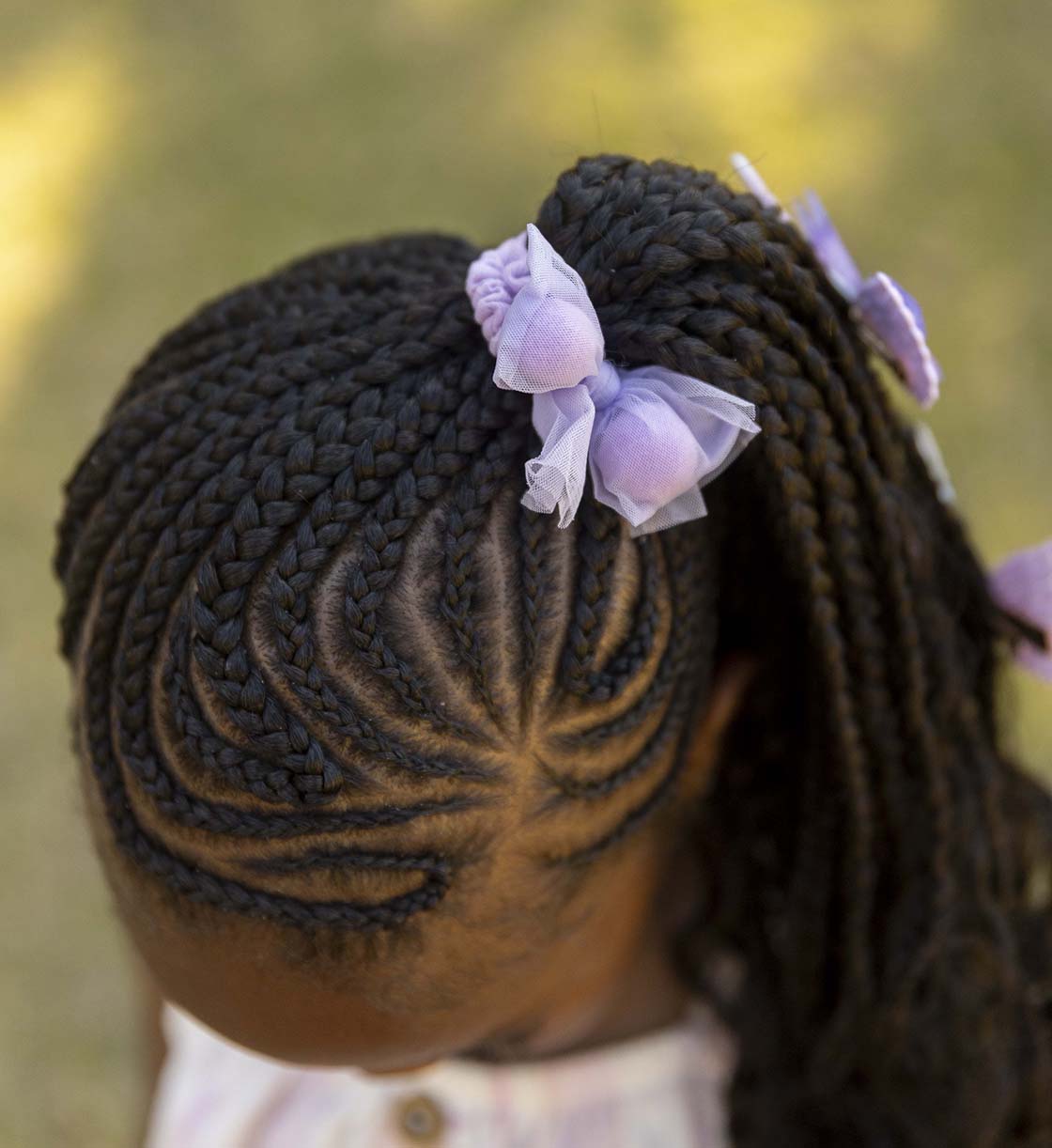 Zano Purple Pom Pom Bow