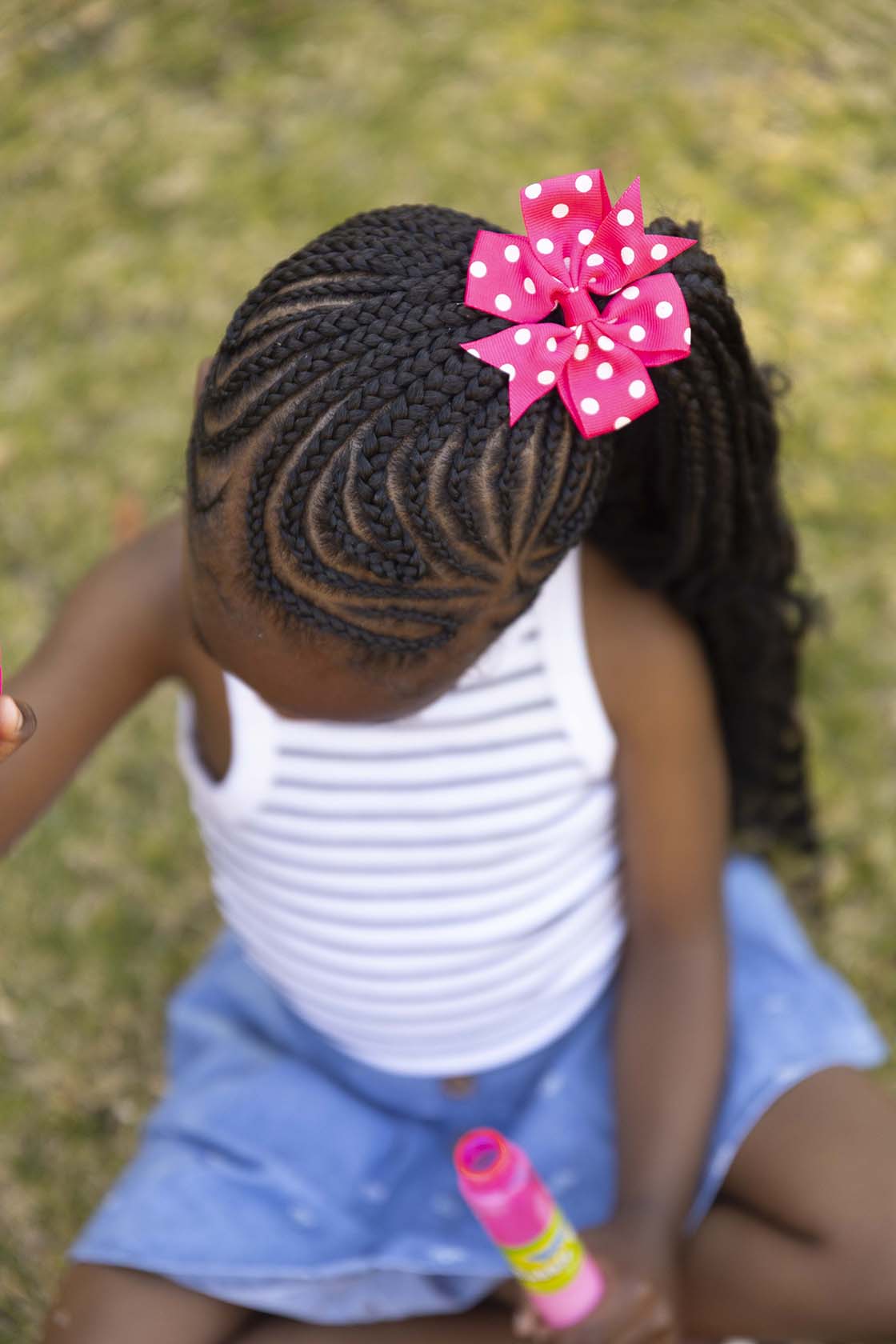 Hanyani Dark Pink Polka Dot Bow