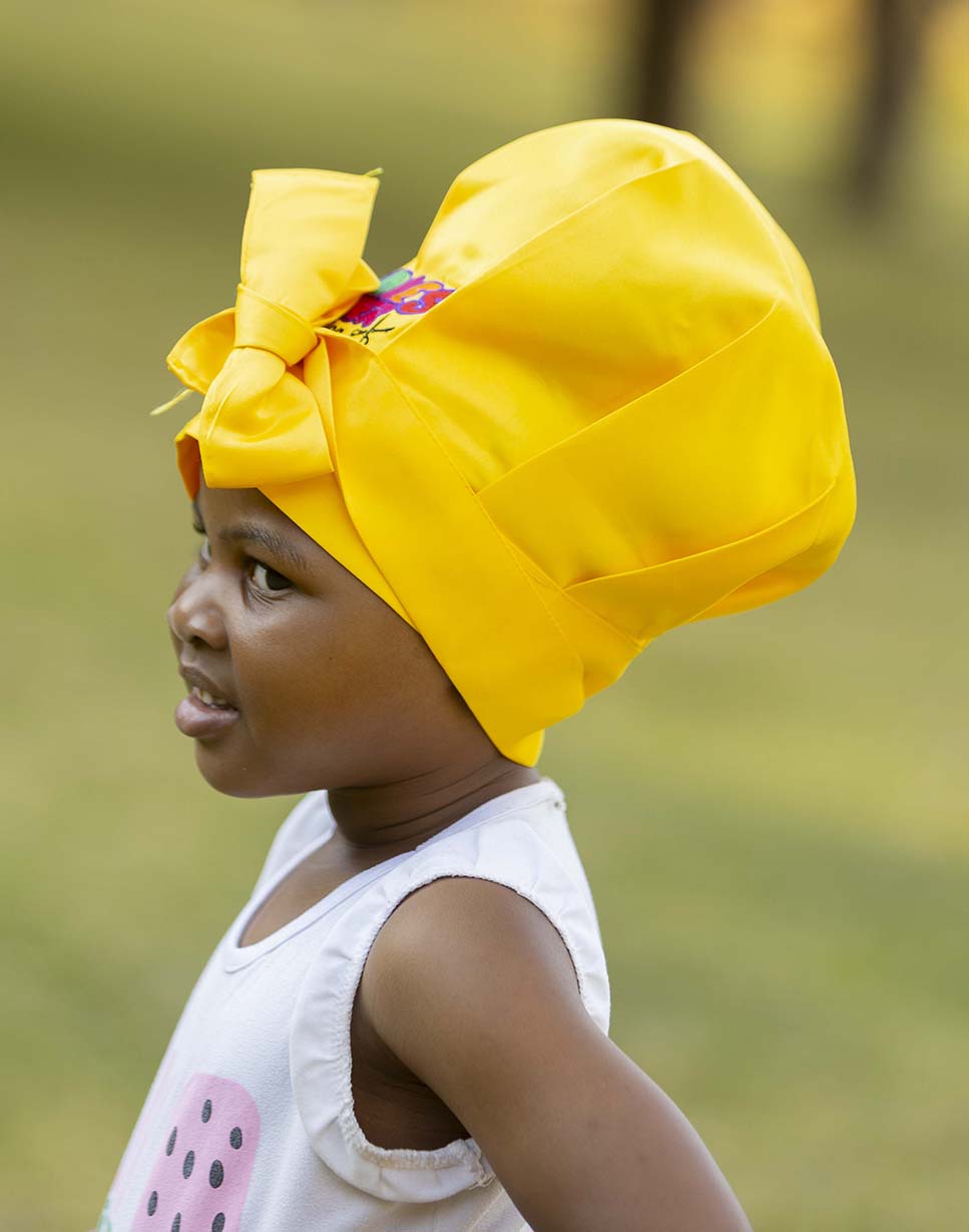 Kiddies Korner - Silk Bonnet - Yellow