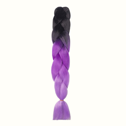 Black Purple Ombre Hair Piece