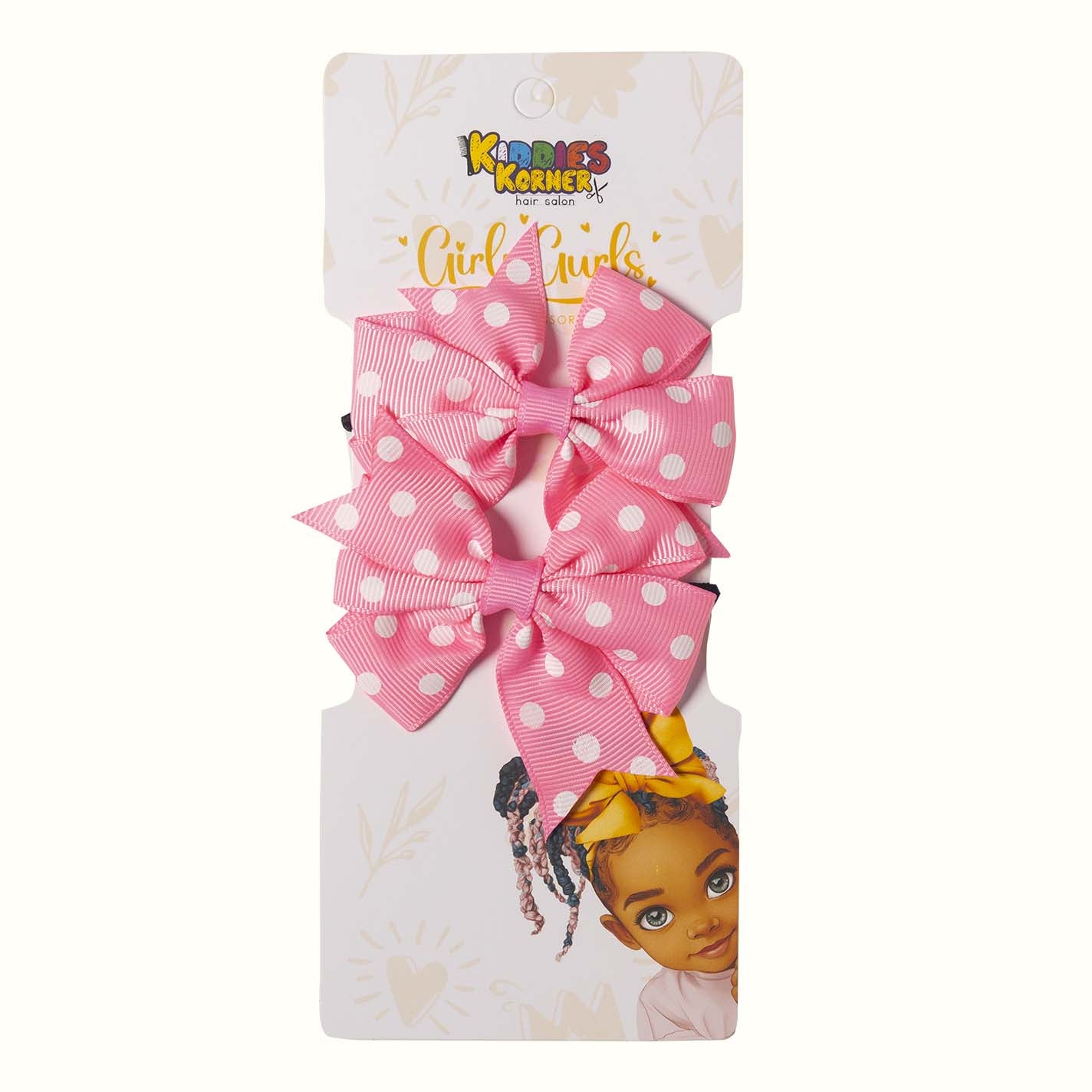 Phatu Pink Polka Dots Bow