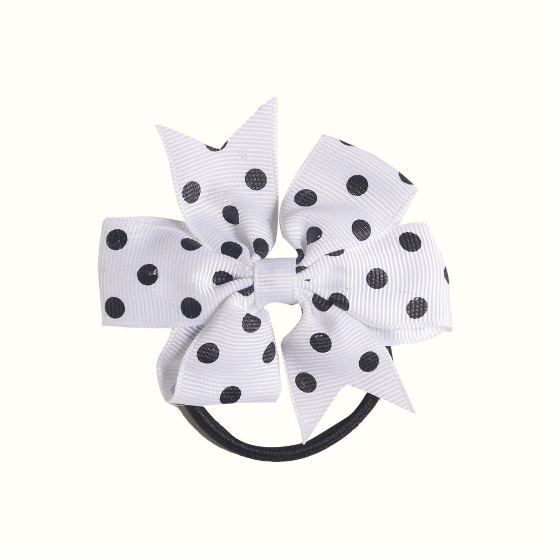 Lutendo White Polka Dots Bow