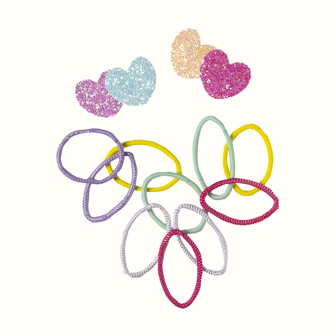 Sweet Dreams Assorted Hair Ties With Heart Hair clips