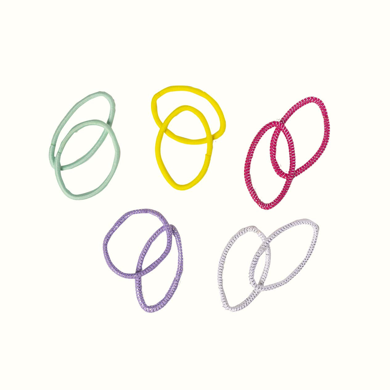 Sweet Dreams Assorted Hair Ties With Crown Hair Clips