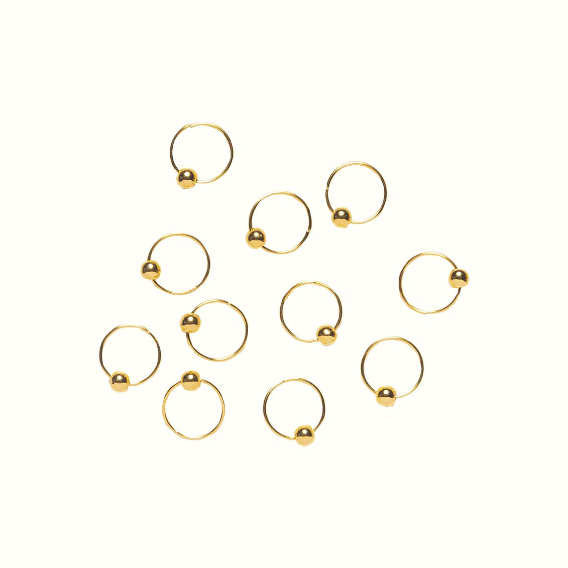 Gold Hair Rings
