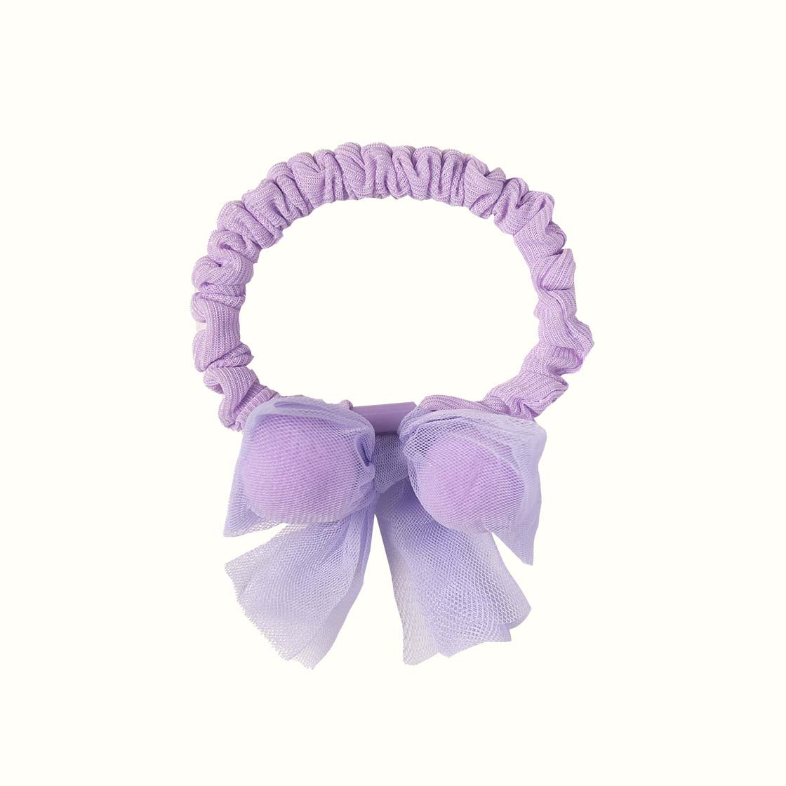 Zano Purple Pom Pom Bow