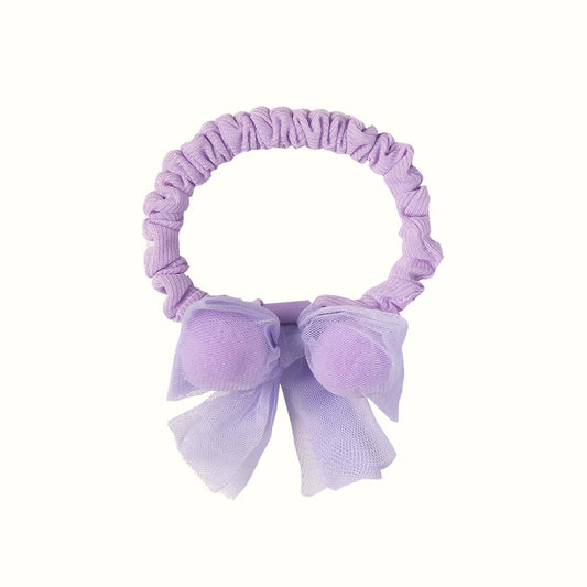 Zano Purple Pom Pom Bow