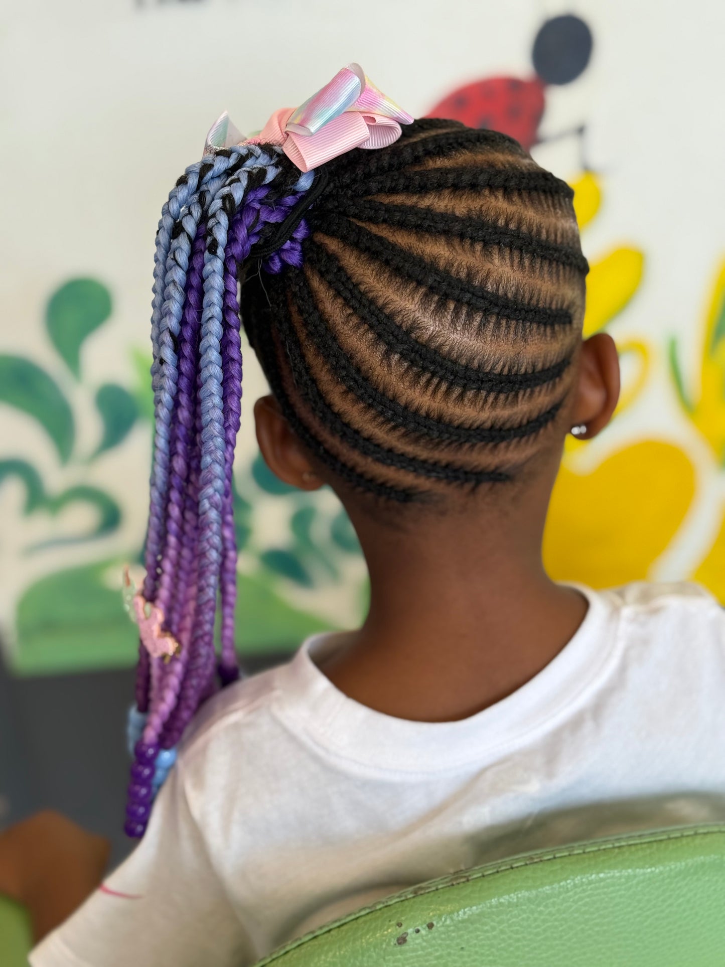 Blue to Purple Ombre Hairpiece