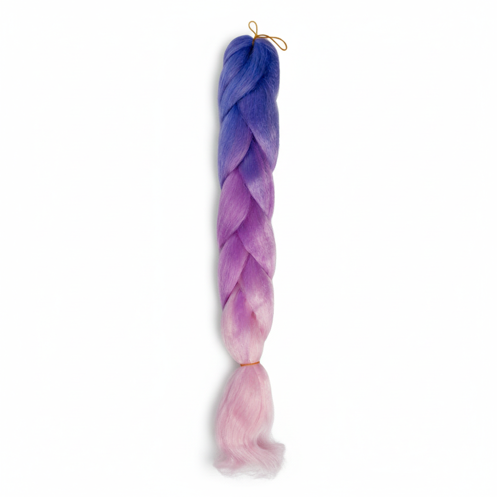 Dark Blue, Purple & Pink Ombre Hairpiece