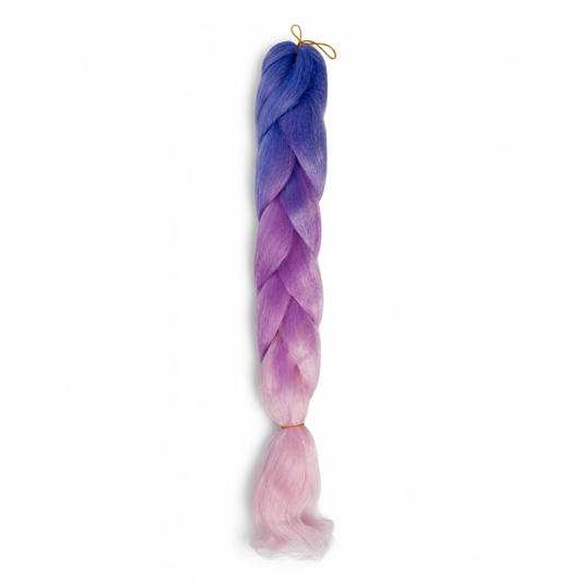 Dark Blue, Purple & Pink Ombre Hairpiece