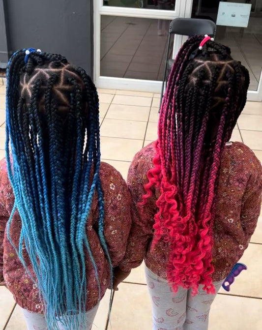 Light Blue to Dark Blue Ombre Hair Piece